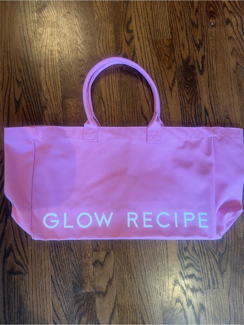 Glow Recipe Bubblegum Pink Tote with White Logo NWOT